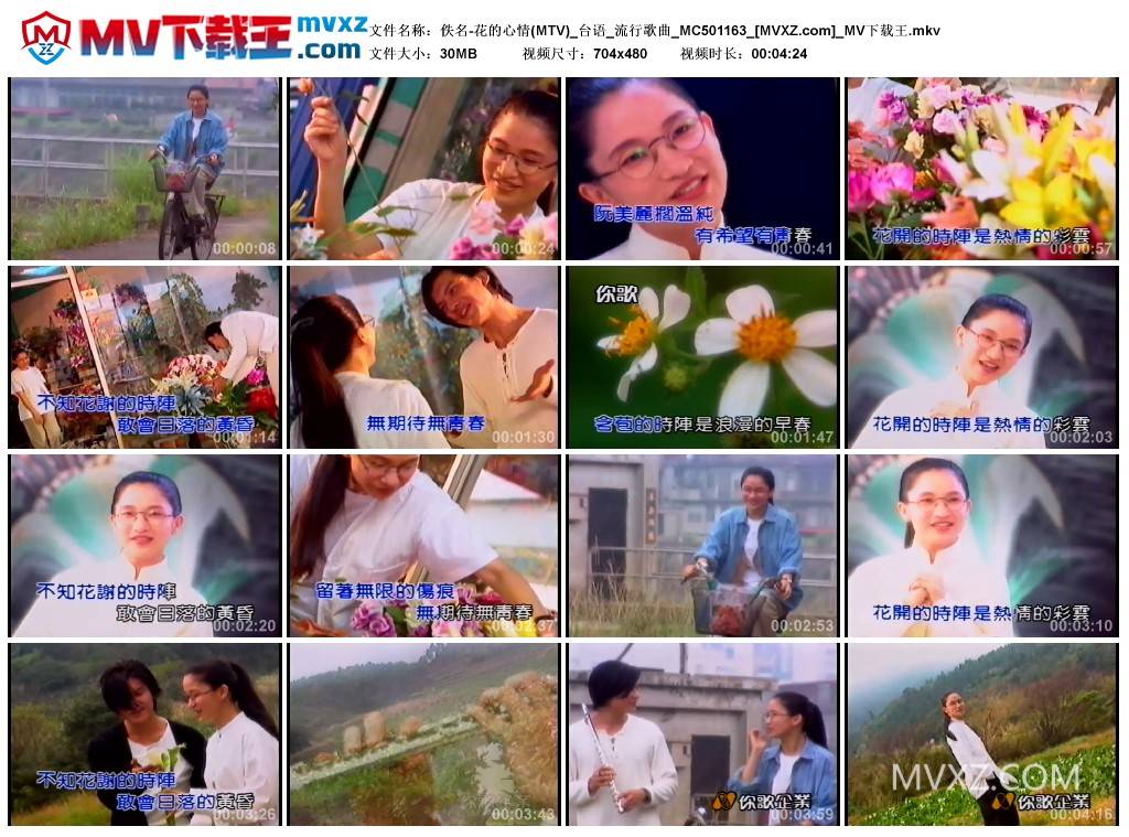 佚名-花的心情(MTV)_台语_流行歌曲_MC501163